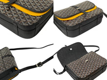 Load image into Gallery viewer, 新品未使用 GOYARD ゴヤール ベルヴェデーレ MM ショルダーバッグ ブラック BELVE3MMLTY01CG01P PVC レザー ヘリンボーン柄 中古 4c073114