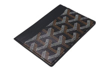 Load image into Gallery viewer, 新品未使用品 GOYARD ゴヤール サンシュルピス カードケース キャンバス レザー ブラック 中古 4c073115