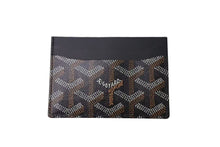 Load image into Gallery viewer, 新品未使用品 GOYARD ゴヤール サンシュルピス カードケース キャンバス レザー ブラック 中古 4c073115