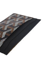 Load image into Gallery viewer, 新品未使用品 GOYARD ゴヤール サンシュルピス カードケース キャンバス レザー ブラック 中古 4c073115