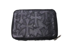 Load image into Gallery viewer, 極美品 CHROME HEARTS クロムハーツ バンクローバー 二つ折り財布 ダガージップ クロスパッチ ブラック レザー シルバー925 中古 4c073116