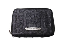Load image into Gallery viewer, 極美品 CHROME HEARTS クロムハーツ バンクローバー 二つ折り財布 ダガージップ クロスパッチ ブラック レザー シルバー925 中古 4c073116