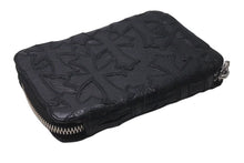 Load image into Gallery viewer, 極美品 CHROME HEARTS クロムハーツ バンクローバー 二つ折り財布 ダガージップ クロスパッチ ブラック レザー シルバー925 中古 4c073116