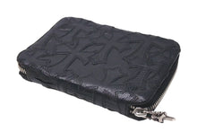 Load image into Gallery viewer, 極美品 CHROME HEARTS クロムハーツ バンクローバー 二つ折り財布 ダガージップ クロスパッチ ブラック レザー シルバー925 中古 4c073116