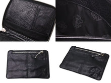 Load image into Gallery viewer, 極美品 CHROME HEARTS クロムハーツ バンクローバー 二つ折り財布 ダガージップ クロスパッチ ブラック レザー シルバー925 中古 4c073116