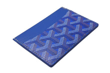 Load image into Gallery viewer, 新品未使用品 GOYARD ゴヤール サンシュルピス カードケース キャンバス レザー ブルー 中古 4c073117
