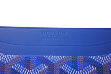 Load image into Gallery viewer, 新品未使用品 GOYARD ゴヤール サンシュルピス カードケース キャンバス レザー ブルー 中古 4c073117