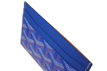 Load image into Gallery viewer, 新品未使用品 GOYARD ゴヤール サンシュルピス カードケース キャンバス レザー ブルー 中古 4c073117