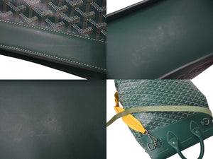 極美品 GOYARD ゴヤール スティーマー PM ショルダーバッグ STEAM2PMLTY09CL09P グリーン PVC レザー 中古 4c073118