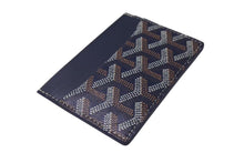Load image into Gallery viewer, 新品未使用品 GOYARD ゴヤール サンシュルピス カードケース キャンバス レザー ネイビー 中古 4c073119