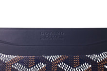 Load image into Gallery viewer, 新品未使用品 GOYARD ゴヤール サンシュルピス カードケース キャンバス レザー ネイビー 中古 4c073119