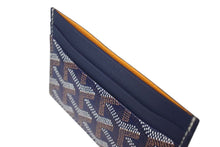 Load image into Gallery viewer, 新品未使用品 GOYARD ゴヤール サンシュルピス カードケース キャンバス レザー ネイビー 中古 4c073119