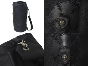 極美品 CHROME HEARTS クロムハーツ DIPOSITION 3wayバッグ ボストンバッグ ハンドバッグ クロスパッチ ブラック 中古 4c073120