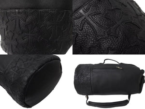 極美品 CHROME HEARTS クロムハーツ DIPOSITION 3wayバッグ ボストンバッグ ハンドバッグ クロスパッチ ブラック 中古 4c073120