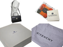 画像をギャラリービューアに読み込む, 極美品 GIVENCHY ジバンシー ショルダーバッグ ハンドバッグ 2WAY カーフレザー ブラックロゴ金具 シルバー金具 中古 4c073121 