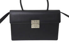 画像をギャラリービューアに読み込む, 極美品 GIVENCHY ジバンシー ショルダーバッグ ハンドバッグ 2WAY カーフレザー ブラックロゴ金具 シルバー金具 中古 4c073121 
