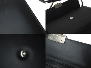極美品 GIVENCHY ジバンシー ショルダーバッグ ハンドバッグ 2WAY カーフレザー ブラックロゴ金具 シルバー金具 中古 4c073121 
