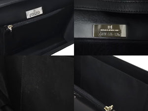 極美品 GIVENCHY ジバンシー ショルダーバッグ ハンドバッグ 2WAY カーフレザー ブラックロゴ金具 シルバー金具 中古 4c073121 
