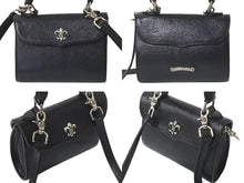 Load image into Gallery viewer, 極美品 CHROME HEARTS クロムハーツ DOC ADAMS ドッグアダムス ハンドバッグ 2WAY BSフレア ブラック レザー シルバー925 中古 4c073123