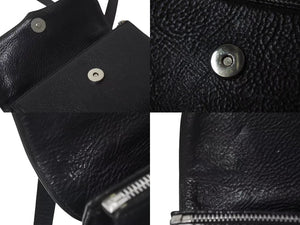 極美品 CHROME HEARTS クロムハーツ DOC ADAMS ドッグアダムス ハンドバッグ 2WAY BSフレア ブラック レザー シルバー925 中古 4c073123