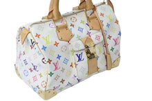 Load image into Gallery viewer, LOUIS VUITTON ルイヴィトン スピーディ30 ハンドバッグ M92643 モノグラム マルチカラー 村上隆 ホワイト 美品 中古 4c073124