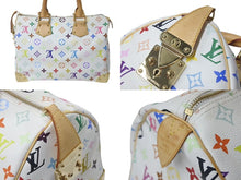 Load image into Gallery viewer, LOUIS VUITTON ルイヴィトン スピーディ30 ハンドバッグ M92643 モノグラム マルチカラー 村上隆 ホワイト 美品 中古 4c073124