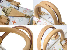 Load image into Gallery viewer, LOUIS VUITTON ルイヴィトン スピーディ30 ハンドバッグ M92643 モノグラム マルチカラー 村上隆 ホワイト 美品 中古 4c073124