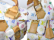 Load image into Gallery viewer, LOUIS VUITTON ルイヴィトン スピーディ30 ハンドバッグ M92643 モノグラム マルチカラー 村上隆 ホワイト 美品 中古 4c073124