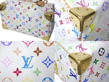 Load image into Gallery viewer, LOUIS VUITTON ルイヴィトン スピーディ30 ハンドバッグ M92643 モノグラム マルチカラー 村上隆 ホワイト 美品 中古 4c073124