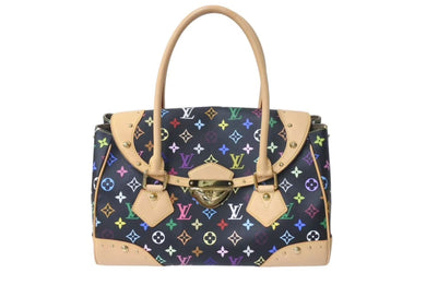 新品同様 LOUIS VUITTON ルイヴィトン ビバリーGM ハンドバッグ M40202 モノグラム マルチカラー PVC レザー 村上隆 中古 4c073125