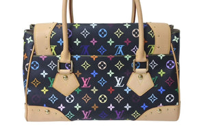 新品同様 LOUIS VUITTON ルイヴィトン ビバリーGM ハンドバッグ M40202 モノグラム マルチカラー PVC レザー 村上隆 中古 4c073125