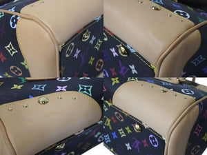 新品同様 LOUIS VUITTON ルイヴィトン ビバリーGM ハンドバッグ M40202 モノグラム マルチカラー PVC レザー 村上隆 中古 4c073125