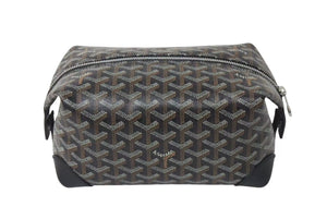 新品同様 GOYARD ゴヤール BOEING25 ボーイング25 ポーチ クラッチバッグ セカンドバッグ PVC ブラック 中古 4c073127