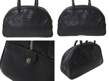 Load image into Gallery viewer, CHROME HEARTS クロムハーツ ジムバッグ ハンドバッグ スモール セメタリークロスパッチ レザー シルバー925 ブラック 美品 中古 4c073181