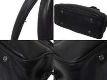 Load image into Gallery viewer, CHROME HEARTS クロムハーツ ジムバッグ ハンドバッグ スモール セメタリークロスパッチ レザー シルバー925 ブラック 美品 中古 4c073181