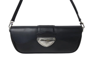 極美品 LOUIS VUITTON ルイヴィトン ポシェット モンテーニュ ワンショルダーバッグ M59292 エピ レザー ブラック シルバー 中古 4c073183