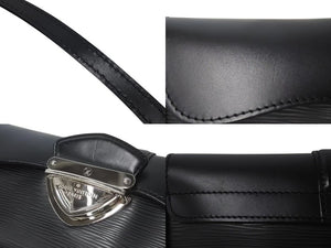 極美品 LOUIS VUITTON ルイヴィトン ポシェット モンテーニュ ワンショルダーバッグ M59292 エピ レザー ブラック シルバー 中古 4c073183