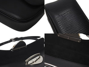 極美品 LOUIS VUITTON ルイヴィトン ポシェット モンテーニュ ワンショルダーバッグ M59292 エピ レザー ブラック シルバー 中古 4c073183