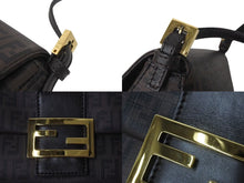 画像をギャラリービューアに読み込む, FENDI フェンディ ズッキーノ ミニマンマバケット ハンドバッグ ワンショルダーバッグ ブラウン ゴールド金具 美品 中古 4c073184 
