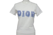 Load image into Gallery viewer, 極美品 Christian Dior クリスチャンディオール 半袖Ｔシャツ 3P16155024 サイズ36 デニムロゴプリント ホワイト コットン 中古 4c073188