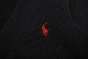 POLO RALPH LAUREN ポロ ラルフローレン カーディガン キッズ コットン ネイビー 4/4T 56/110cm 美品 中古 4c073189