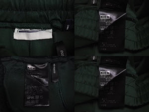 KITH キース セットアップ キッズ スウェット ロゴ刺繍 ポリエステル ポリウレタン グリーン ホワイト 美品 中古 4c073190
