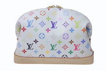 Load image into Gallery viewer, 新品未使用 LOUIS VUITTON × TM ルイヴィトン ポシェット コスメティック GM クラッチバッグ 村上隆 M13743 新作 現行 ホワイト マルチカラー PVC ヌメ革 ゴールド金具 中古 4c073192
