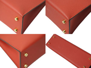 HERMES エルメス ミニケリー2 ヴォーエプソン ローズジャイプール ゴールド金具 外縫い 2WAY ショルダーバッグ X刻印 美品 中古 4c073195