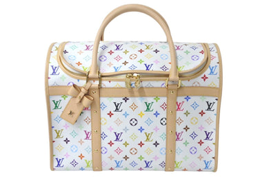 新品未使用 LOUIS VUITTON ルイヴィトン LV x TM サック・シアン NM M13741 ドッグバッグ モノグラム マルチカラー ホワイト 村上隆 中古 4c073196