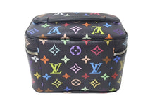 画像をギャラリービューアに読み込む, 新品未使用 LOUIS VUITTON ルイヴィトン LV × TM ニース ミニ ハンドバッグ M13747 モノグラム マルチカラー ブラック 村上隆 中古 4c073200