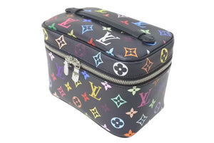 新品未使用 LOUIS VUITTON ルイヴィトン LV × TM ニース ミニ ハンドバッグ M13747 モノグラム マルチカラー ブラック 村上隆 中古 4c073200