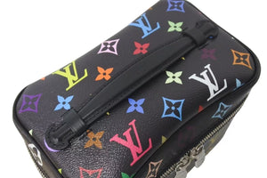 新品未使用 LOUIS VUITTON ルイヴィトン LV × TM ニース ミニ ハンドバッグ M13747 モノグラム マルチカラー ブラック 村上隆 中古 4c073200