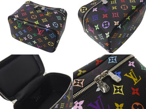新品未使用 LOUIS VUITTON ルイヴィトン LV × TM ニース ミニ ハンドバッグ M13747 モノグラム マルチカラー ブラック 村上隆 中古 4c073200