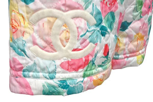 CHANEL シャネル Floral Pattern Overalls 花柄 サロペット ココマーク サイズ 34 ポリエステル 美品 中古 4c073210